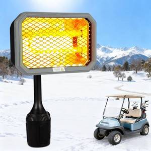 lot 19086 image: Electric Golf Cart Heater, 2-Second Fast Heating Battery Powered with 360° Adjustable Angle, 400W Safe and Quiet Carbon Fiber Heating Compatible with 48V Club CarYamahaEZGO