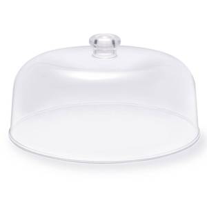 lot 19119 image: 11-inch Plastic Acrylic Cake Dome Cover, Suitable for Cake Stand Plates Transparent Cake Cover(Transparent Handle)