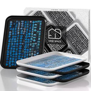 lot 19120 image: Anti-Slip Jigsaw Puzzle Sorting Trays �� 6 Mixed (Black & White) Stackable Sorting Trays, Durable Plastic Organizer for Big Puzzles up to 2000 Pieces