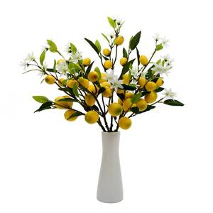 lot 19125 image: ZHONGYEJD Artificial Lemon Fruit Flowers 5pcs.24 inch Lifelike Artificial Plants Lemon. Lemon for Decoration.Simulated Flower.Artificial Fruit.Suitable for Home.Office.Festival.Flower Decoration