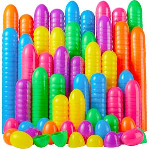 lot 19130 image: JOYIN 200 PCS 2.3 Easter Eggs, Empty Plastic Eggs Fillable Colorful Bright Eggshell Bulks for Easter Hunt, Filling Treats, Party Favor, Basket Stuffers, Classroom Prize Supplies