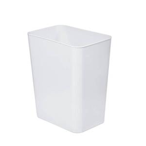 lot 19134 image: TEIUKAX Trash Can - Plastic Waste basketbin - 3.5 Gallon- for Office,Home,Bathroom,Kitchen,Dormitory - White