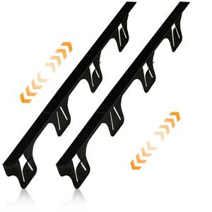 lot 19137 image: SZJHXIN Stove Gap Covers Stainless Steel, Adjustable 13.8-27.5 In(2 Pack), Heat Resistant, Gas Stove Side Gap Protector (Matte Black)