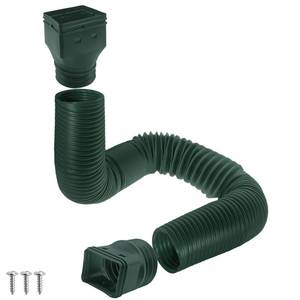 lot 19141 image: Biaungdo 1 Pack Gutter Downspout Extensions 5 Ft, 3 Inch Rain Gutter Downspout Extender Flexible Drainage Pipe for 2 x 3 Inch Residential Downspouts and 3 x 4 Inch Residential Downspouts, Green
