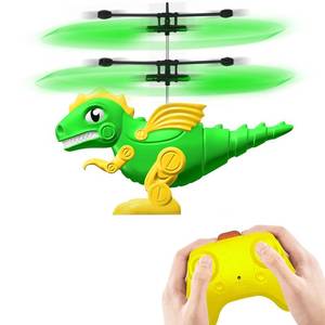 lot 19143 image: Ynanimery Remote Control Dinosaur Helicopter, Dinosaur Toys for Boys Age 6 7 8 9 Teens Gift, 2 Channel Rc Drone Flying Toy with LED Light for Kids Indoor Play, Easy to Forward, Turn LeftRight