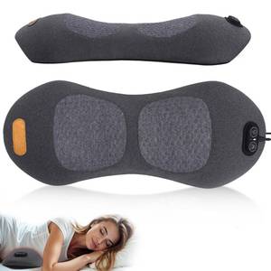 lot 19144 image: Zhaotingrui 3 in 1 Back Massager, Electric Lumbar Support Pillow Heat Vibration Massage Lower Back Spine Decompression Device, Dark Gray