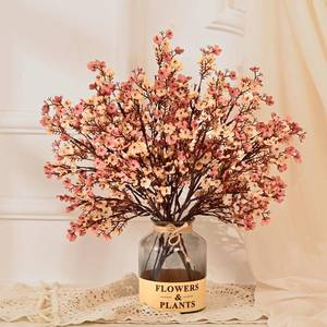lot 20156 image: Yastouay Fake Fall Flowers Thanksgiving Table Decor, 5Pcs Fall Beige Brown Artificial Flowers for Decorations, Babys Breath Artificial Flowers Bulk for Thanksgiving Fall Decor Floral Arrangement