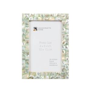 lot 20199 image: Handicrafts Home 4x6 Picture Frame Mother of Pearl Collection, Handcrafted Photo Frame, Small Picture Frame for Living Room, Wall Decor, Office Desk Decor, Vintage Picture Frames, Gift for her, Thanksgiving gift for friends & Family