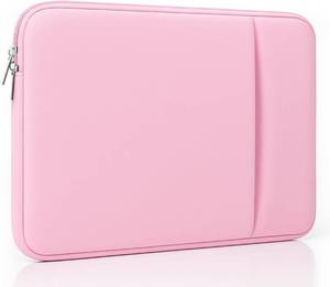 lot 20228 image: Laptop Sleeve for MacBook NeoAirPro 13 inches A18M5M4M3M2M1 Chip 2026-2020 A3404 A3449 A3240 A3113 A2681 A2337 A2338 with 2 Pockets Tablet Bag Case Accessories (Pink)