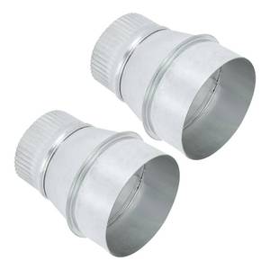 lot 20242 image: PATIKIL 4 Inch to 3 Inch Duct Reducer, 2 Pcs Galvanized Steel Round Air Duct Reducer Crimped Pipe Increaser Adapter Connector Fitting Coupling for HVAC, Ventilation Systems