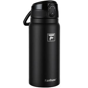 lot 20243 image: Fanhaw 20 Oz Insulated Stainless Steel Water Bottle with Chug Lid �� Wide Mouth, Leak-Proof, BPA-Free �� Ideal for Kids, Adults, Sports, Gym, and Outdoor Use (Black)