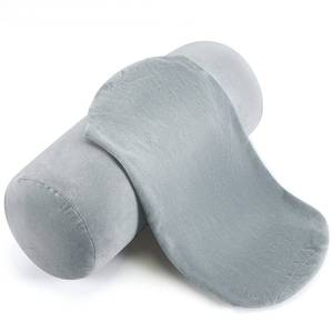 lot 20249 image: Newwiee 2 Pcs Cervical Neck Roll Pillow Cover with Zipper Round Pillowcovers Neck Roll Pillowcase Cylinder Soft Bolster Pillowcases for Cylindrical Cushion, Pillow Case Only(16 x 6 Inch,Gray)