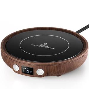 lot 20251 image: SWEETFULL Mug Warmer - Upgraded 36W Coffee Cup Warmer for Desk with 130��-176�� Digital Display, 2-12H Timer Auto Shut Off, Smart Electric Coffee Heating Plate, Ideal Gifts for Women Men - Wood