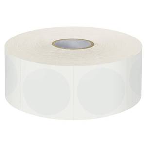 lot 20290 image: 1500 PCS 1.5 Round Clear Transparent Package Envelope Mail Wafer Seal Sticker Labels Mega Bundle with Perforation Line in Roll
