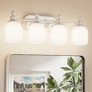 lot 5827 image: Kichler 4-Light Vanity Fixture - Brushed Nickel