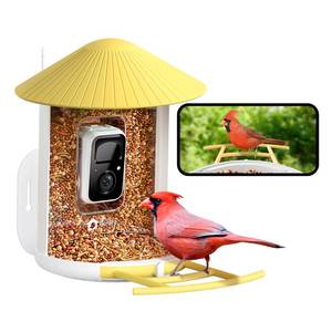 lot 1177 image: NETVUE by Birdfy Smart Bird Feeder with Camera, Bird Watching Camera, Auto Capture Video&Motion Detection, 1080P Live Steam, Cardinal Feeder Outdoor Wireless, Ideal Present for Backyard Birder, Yellow