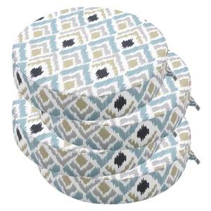 lot 1194 image: idee-home Outdoor Bistro Chair Cushions, 15��x15��x 3�� Thick Outdoor Round Seat Cushions Set of 4 with Ties, Waterproof Round Patio Furniture for Garden