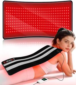 lot 1199 image: Kaoudt Red Light Therapy Mat 29.3 x 13, 330 LEDs Medical-Grade TPU Red Light Therapy Pad, 660nm&850nm Infrared Light Therapy for Body Pain Relief (Black)
