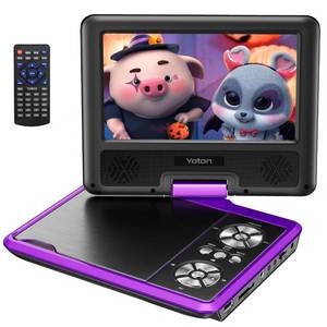 lot 1216 image: YOTON 9.5 Portable DVD Player for Kids and Car, 7.5 Swivel HD Screen with 6 Hours Built-in Battery, Car DVD Player with Dual Speakers, Remote Control, Support Sync TV, Region Free USBSDAV - Purple