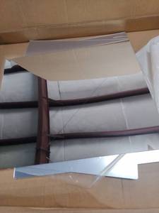 lot 1224 image: Three plastic mirrors 2 ft by 2 ft