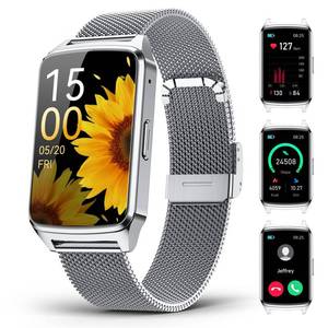 lot 2043 image: ChronArk Fitness Tracker Watch for Women Men, Step Counter Compatible with iPhone Android, IP68 Waterproof Activity Tracker with Sleep Monitor, 110 Sports Pedometer (Cold Steel Silver, 1.57)