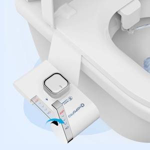 lot 2047 image: HOPOPRO Bidet with Single Finger Water Pressure Control, Self Cleaning Hygienic Dual Nozzle (FeminineRear Wash), Non-Electric Bidet Attachment for Toilet Seat, Easy DIY Install