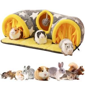 lot 2057 image: Avont Guinea Pig Hideout Tunnel, Large Hideaway Play Tube Toys Mat for Small Animal Dwarf Rabbits Bunny Chinchillas Hamsters Hedgehogs Ferrets Bearded Dragons and Rats -Star
