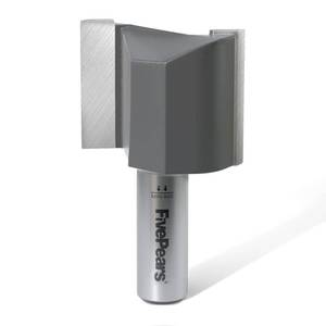 lot 2081 image: FivePears Straight Router Bits 12 Inch Shank Double Flute, 1-12 Inch Cutting Diameter, 1-14 Inch Cutting Length, Used for Create Groove, Dado or Hollow