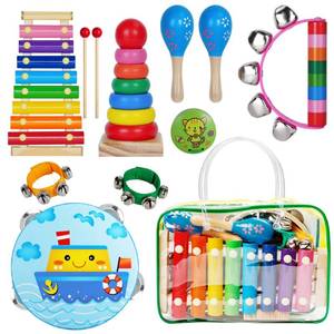 lot 2117 image: Childom Kids Musical Instruments for Toddlers,Baby Musical Toys for Toddlers,Preschool Educational Kids Gifts,Christmas Birthday Gifts for Boys Girls,Xylophone,Maracas,Wooden Instruments Toddler Toys