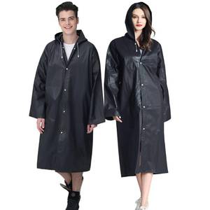 lot 2118 image: Cosowe Rain Ponchos for Adults Reusable, 2 Pcs Raincoats for Women Men with Hood (B-Adults Poncho-Black)