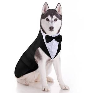 lot 2124 image: Weewooday Dog Tuxedo and Bandana Set Dogs Formal Tuxedo Pet Wedding Party Suit Wedding Bow Tie Shirt for Birthday Costumes(Cute Style,X-Large)