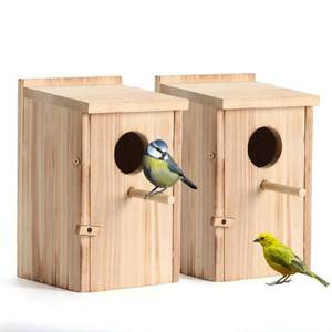 lot 3687 image: 2 Pack Bird Houses for Outside, Hummingbird House Outdoor, Birdhouse kit,Bluebird Finch Swallow Wren Chickadee