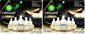 lot 3701 image: Air Wick Vibrant Plug In Scented Oil Refill,Infused with Essential Oils,Plug In Air Fresheners for Home,Sweet Vanilla & Shea Butter,(Pack of 10)