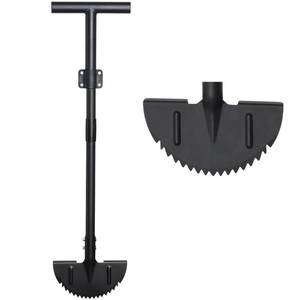 lot 3707 image: Edger Lawn Tool, Manual Garden Edger Long Handle 40-48 inch, Steel Hand Saw-Tooth Border Sidewalk Landscape Yard Grass Weed Half Moon Edger Shovel for Lawns