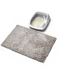 lot 3713 image: Purrpurrpets Cat Litter Mat Litter Trapping Mat, 33x23 Plush Cat Litter Rug Catcher, Easy to Clean, Machine Washable
