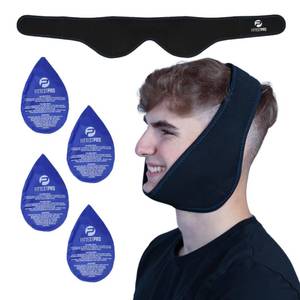 lot 4431 image: Fittest Pro Wisdom Teeth Ice Pack Head Wrap Jaw Ice Pack for Face Oral Surgery, 4 Hot Cold Gel Pack for TMJ, Tooth Extraction, Tonsillectomy Recovery