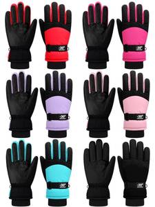 lot 4436 image: Bencailor 6 Pairs Mens Winter Snow Gloves Women Warm Waterproof Ski Mittens Adjustable for Adult Cold Weather(Light Purple, Blue Green, Light Pink, Rose Red, Red, Black,L)