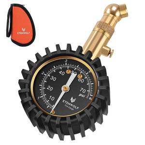 lot 4460 image: ETENWOLF Tire Pressure Gauge for Cars 0-75 PSI, Air Pressure Gauge with Large Glow Dial, Calibrated to ANSI B40.1 Grade A(Plus-Minus 1%), Tire Gauge for Tire Pressure Car Accessories (Black)
