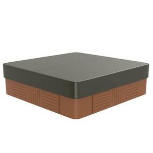 lot 4469 image: M METERXITY Outdoor Hot Tub Cover 78.7 x 78.7 x 11.8 Waterproof and Weather-Proof Oxford Square SPA Protector 200D Protectors Protective Cover Cap for Hot Tub Outdoor Indoor, Coffee