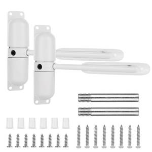 lot 4491 image: Oungy 2PCS Automatic Door Closer for Home, Heavy Duty Zinc Alloy Auto Door Closer with Spring Tension, Self-Closing Safety Hardware for Interior Doors, White (2-Pack)