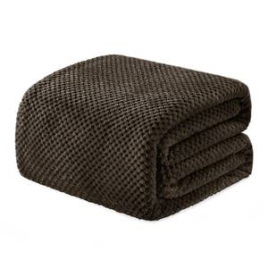 lot 5888 image: Exclusivo Mezcla Fleece Bed Blanket Twin Size, Super Soft and Warm Blankets for Couch, Sofa and Bed Waffle Textured, Cozy, Fuzzy and Lightweight (Coffee, 60x80 Inches)