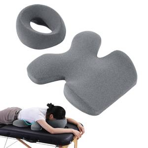 lot 5890 image: MABOZOO Face Down Massage Pillow, Face Down Pillow for Sleeping with Non-Slip Bottom, Home Head Cushion and Chest Cushion for SPA, Sleep (Gray)