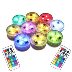 lot 6032 image: APPEASTAR Mini Submersible LED Lights with Remote Control, Waterproof Small Tea Lights Candles, 1.5 Multicolor Submersible Lights for Vases Fish Tanks Hot Tubs, Pond Pool, Parties Wedding Halloween