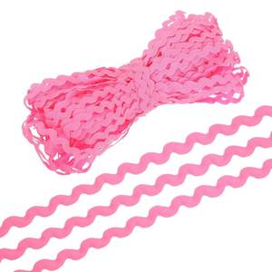 lot 6046 image: PATIKIL RIC Rac Trim 5mm 28 Yard, Wave Bending Fringe Trim Ribbon Rick Rack Lace Trim Ribbon for Sewing Crafts Clothes Gift Wrapping Party Embellishment, Dark Pink
