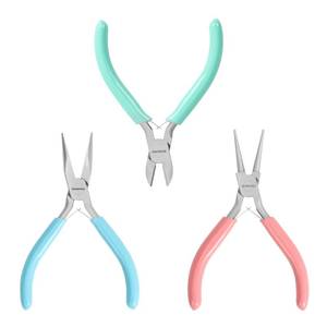 lot 6070 image: WORKPRO Jewelry Pliers Set, 3 Pack Jewelry Making Tool Kit Includes Mini Needle Nose PlierChain Nose Plier, Round Nose Plier and Wire Cutter for Jewelry Repair, DIY Crafts, Jewelry Making Supplies