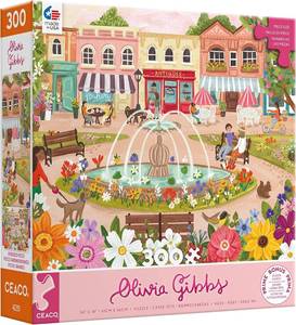lot 6106 image: Ceaco - Olivia Gibbs - Town Park - 300 Piece Jigsaw Puzzle