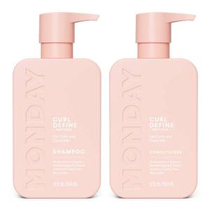 lot 6107 image: MONDAY HAIRCARE Curl Define Shampoo  Conditioner Set (2 Count) 12 oz Each Nourishes Curls, Tames Frizz, Coconut Oil and Shea Butter Enhance Shine, 100% Recyclable Bottle