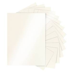 lot 6115 image: Silunkia 120 Sheets Cream Shimmer Cardstock 8.5 x 11 Off White Paper, 250gsm92lb Premium Glossy Paper Card Stock for DIY Cards Making, Wedding Invitations, Anniversaries, Business Cards, Menus
