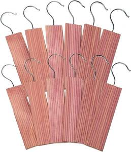 lot 6122 image: Cedar Blocks for Clothes Storage, Natural Wood Chips Hangs up for Closet and Drawer, 12 Pack