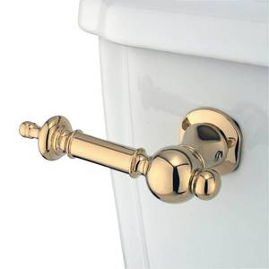 lot 9897 image: Kingston Brass KTTL2 Templeton Front Mount Toilet Tank Lever, LeftRight Installation in Polished Brass